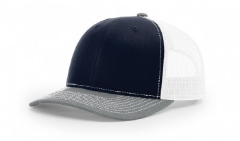 Richardson Snapback Trucker Cap - Navy/White/Heather Grey